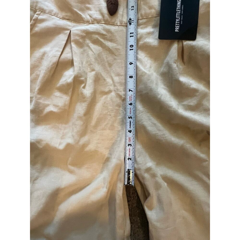 Pretty Little Thing Tan wide leg Pants trousers. Size 10 - Picture 4 of 16